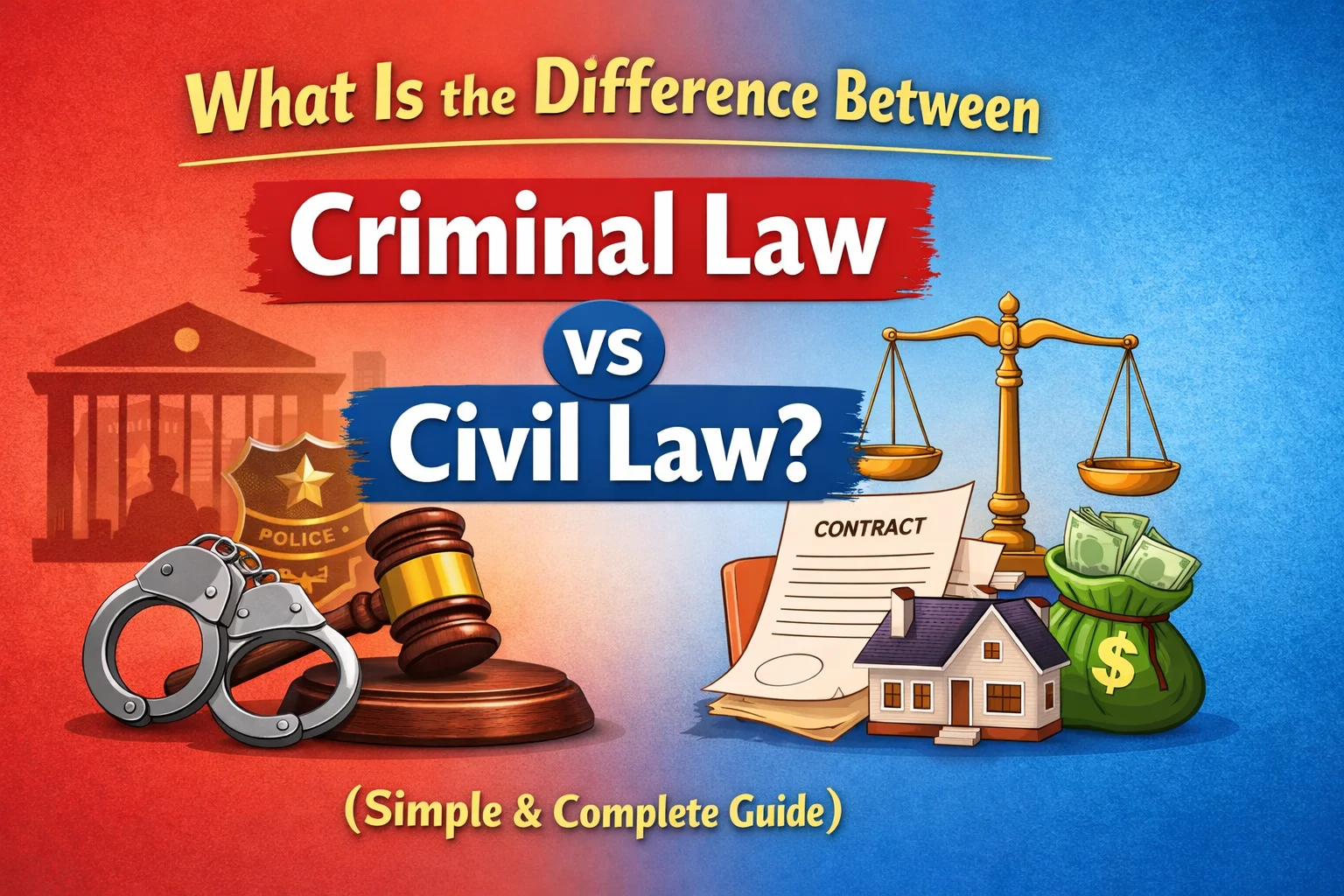 what is the difference between criminal law and civil