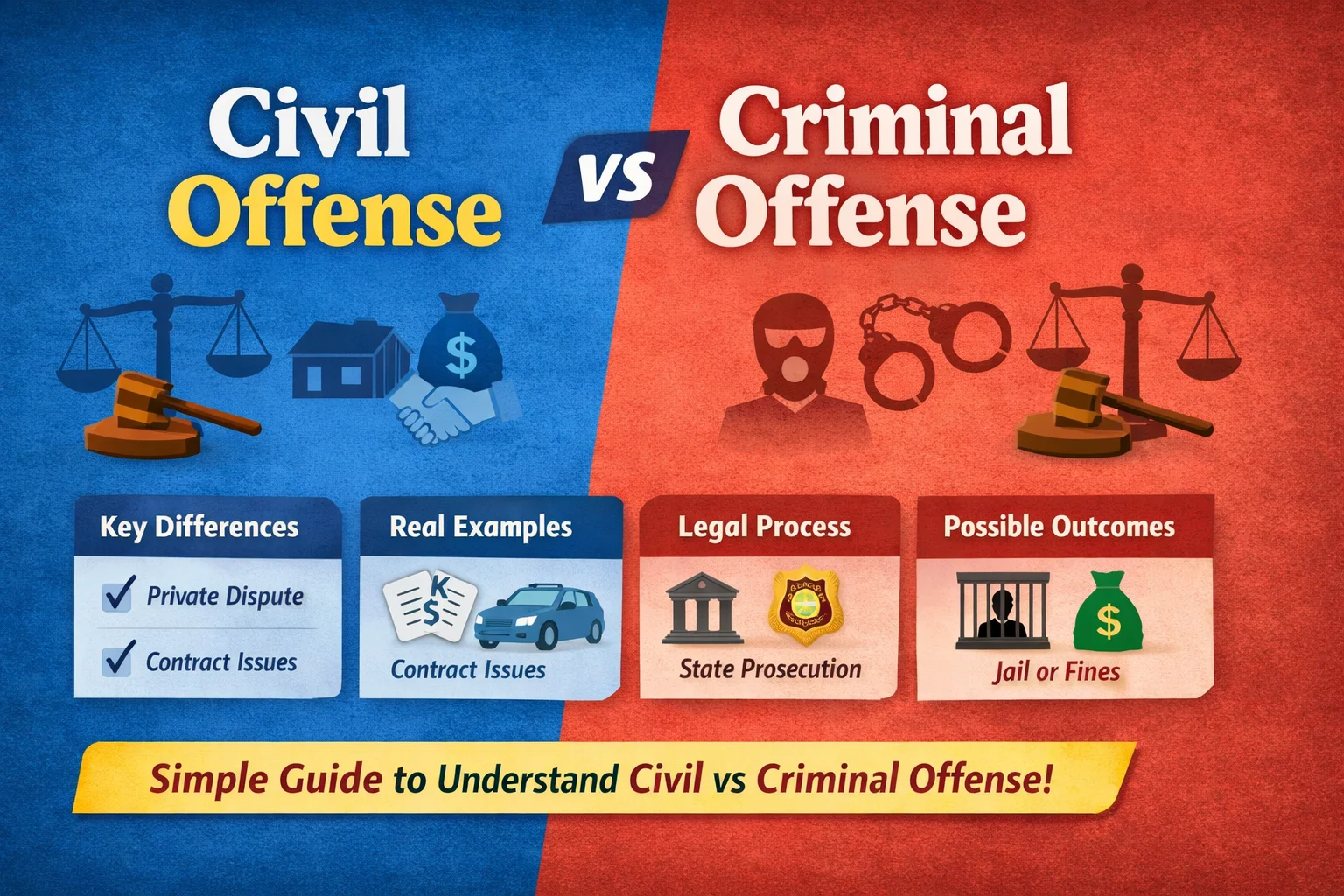 civil offense vs criminal offense