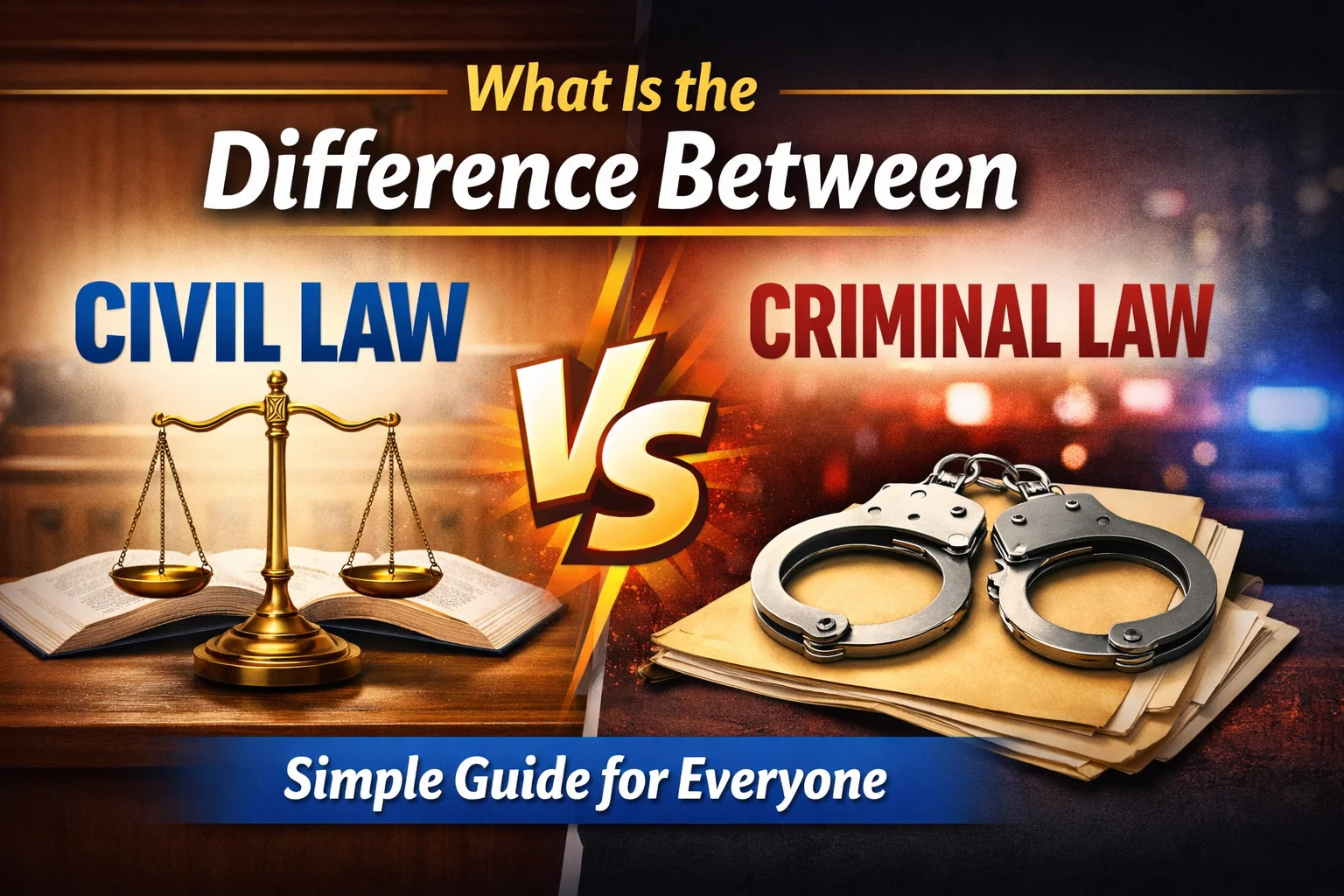 what is the difference between civil law and criminal