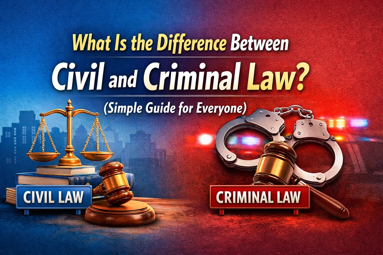 what is the difference between civil and criminal law