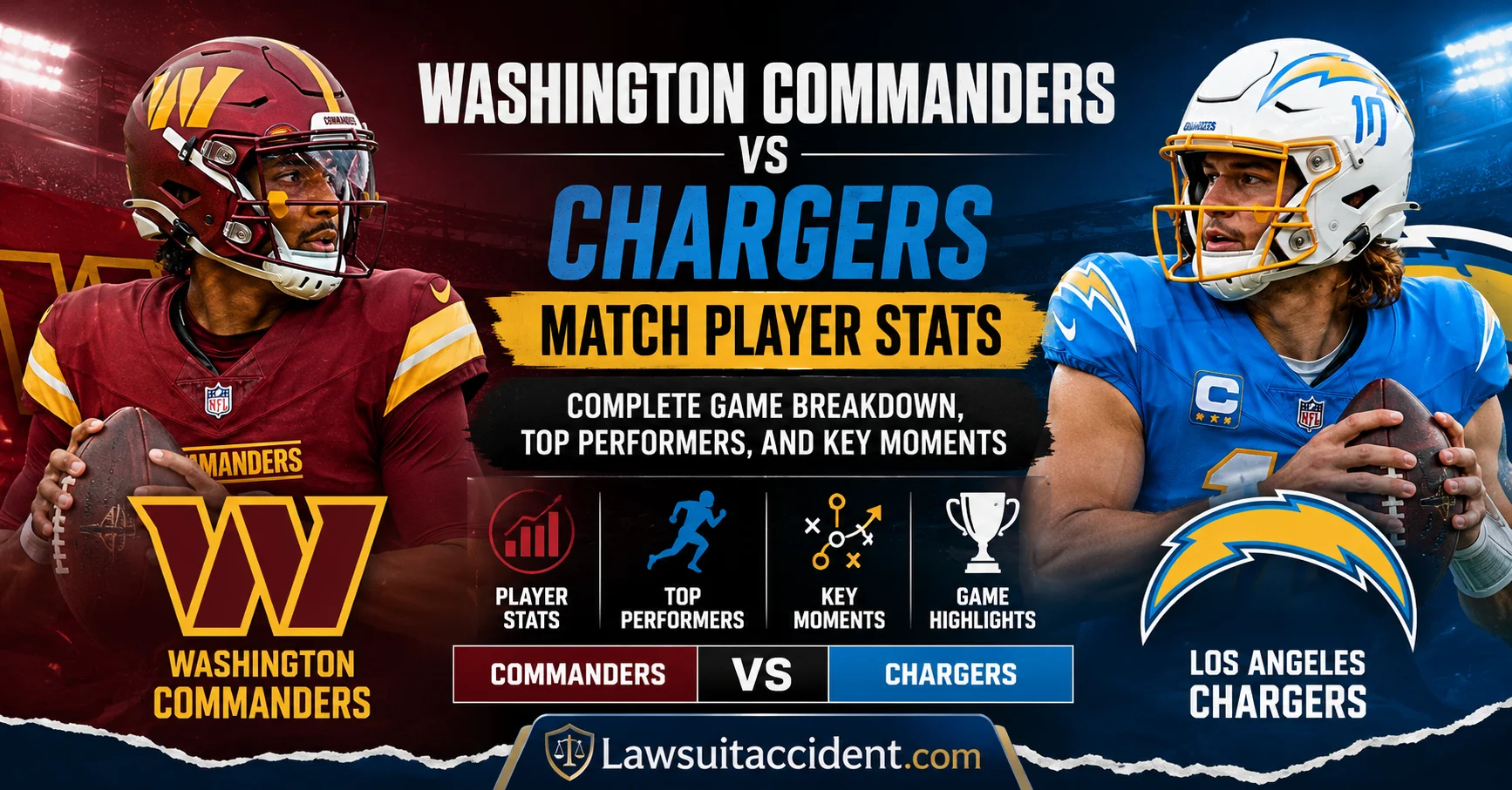 washington commanders vs chargers match player stats